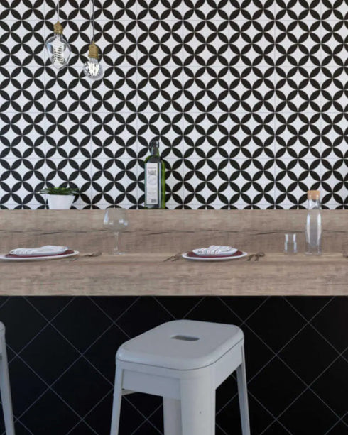 Tokio Negro Decorative Porcelain Tiles Wall And Floor Tile 9x9"